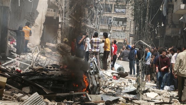 Alep bombardeada