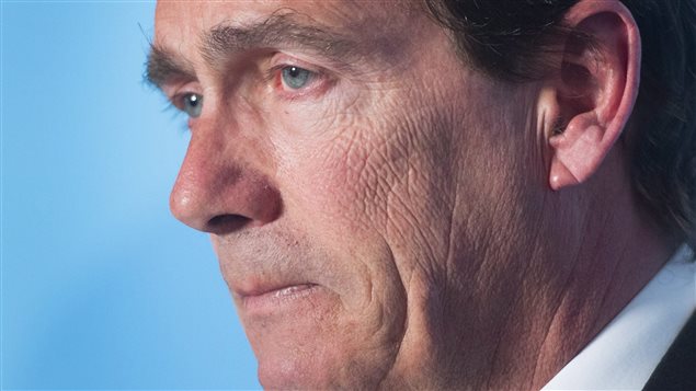 Media mogul Pierre Karl Péladeau could not conceal his emotion as he announced he would resign as leader of the pro-independence Parti Québécois.