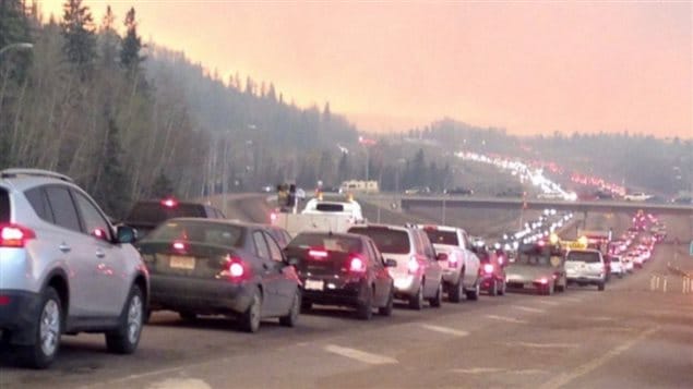 Highways became gridlocked as residents rushed to get out and the entire city was placed under a mandatory evacuation order. Fuel supplies in the city dried up as people filled their tanks.