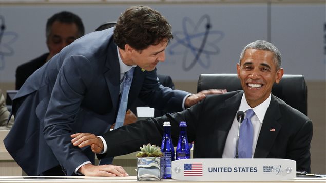 Justin Trudeau et Barack Obama en Avril 2016