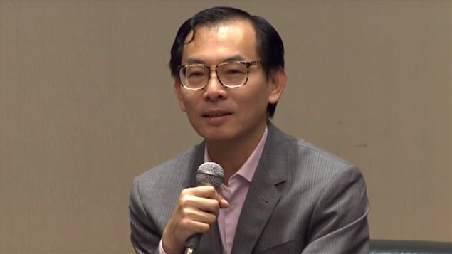林俊颖在2015年参加香港书展时接受访问。