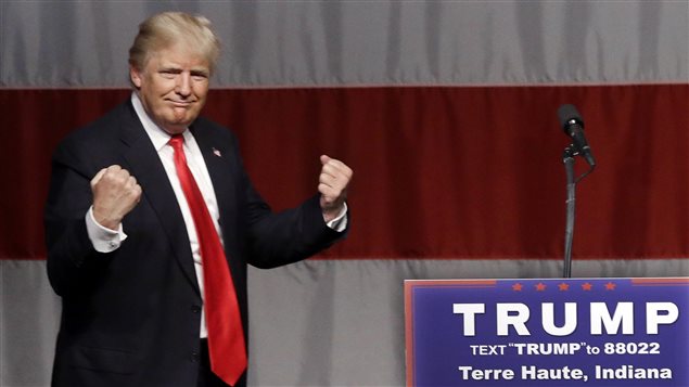 Donald Trump, el primero de mayo en Indiana.