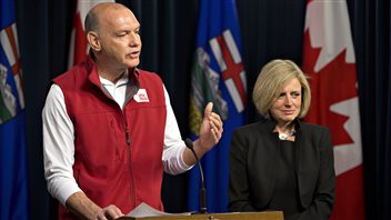 Alberta Premier Rachel Notley and Conrad Sauve, head of the Canadian Red Cross announced that Canadians donated $67 million to his agency for Fort McMurray relief.