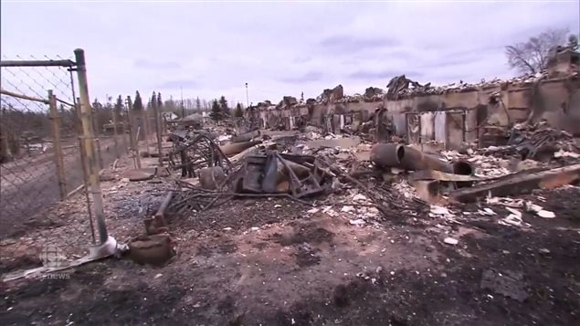 Much of the Fort McMurray neighbourhood known as Abasand was completely destroyed. Although some 2600 structures were burned, the downtown and several other areas were saved.