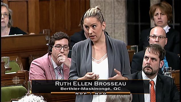Opposition MP Ruth Ellen Brosseau told the Commons the prime minister elbowed her in the chest. She left and so was unable to vote on the motion.