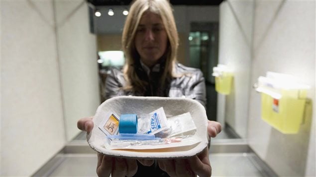 Safe injection kits are offered at a world-famous clinic in the western city of Vancouver. More such clinics are slated to open elsewhere in Canada to reduce overdose deaths and HIV infection.