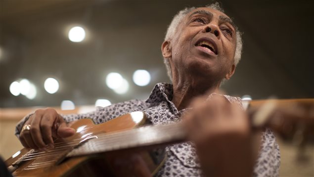 Gilberto Gil en ensayo en Río de Janeiro el 27 de mayo 2015.