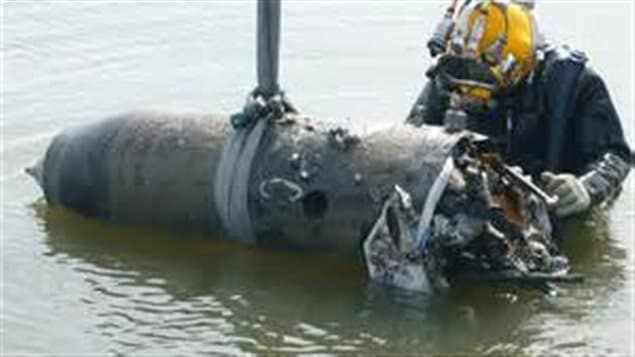 A modern aerial weapon found off the coast of Belgium. Just like in WWII, if they can’t be launched over their target, planes can’t return and land with armed bombs so they are jettisoned into the ocean or lakes.