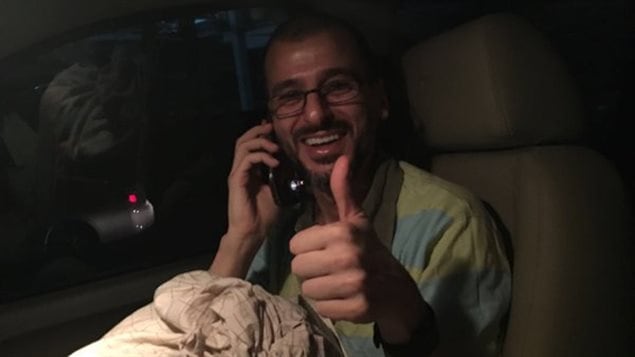 Salim Alaradi à sa sortie de prison, fin mai 2016