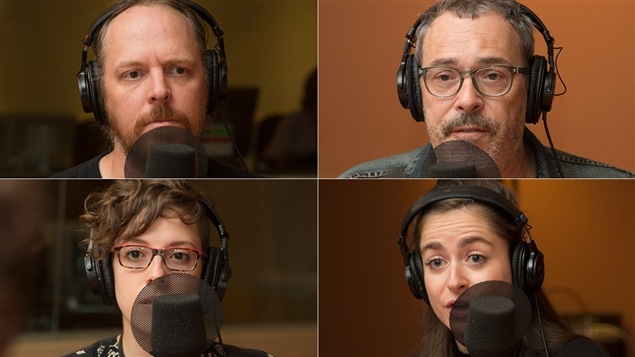 De gauche à droite et de haut en bas : Fabien Cloutier, Serge Denoncourt, Sara Dion et Catherine Chabot De gauche à droite et de haut en bas : Fabien Cloutier, Serge Denoncourt, Sara Dion et Catherine Chabot