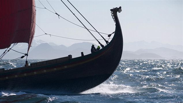The faithfully reproduced Viking longship with its dragon head on the bow braved the often fickle North Atlantic weather to arrive in Newfoundland this week after leaving Norway a month earlier