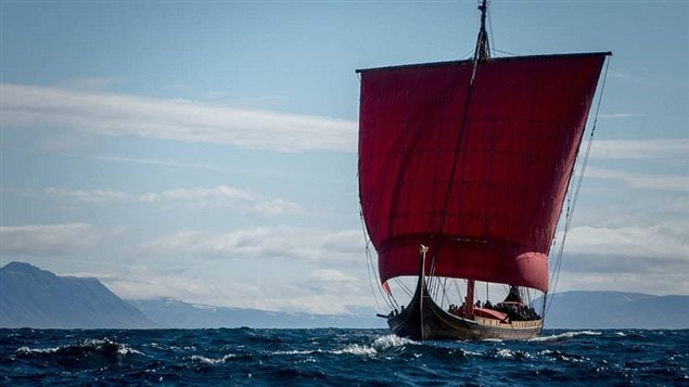 Braving the elements in a replica of a Viking longship, modern day Vikings have sailed from Norway to Canada, as did Viking of 1,000 years ago.