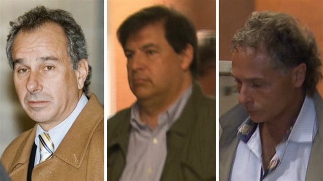 Cinar founder Ronald Weinberg (left), Lino Matteo and John Xanthoudakis were found guilty of orchestrating a large-scale fraud. © Paul Chiasson and Radio-Canada