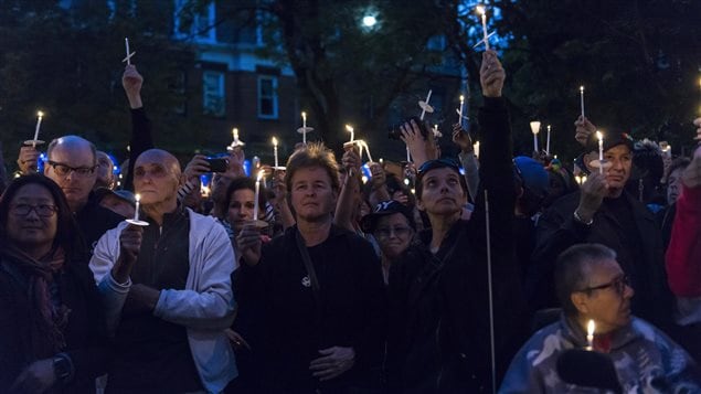 Toronto’s vigil lasted well into the night.