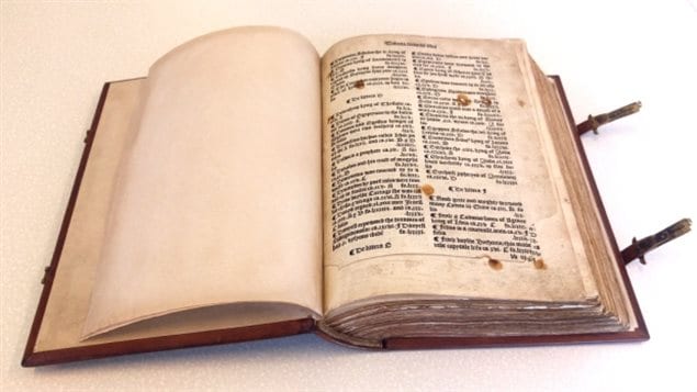 Le livre « Polychronicon », vieux de 521 ans.