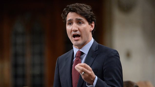 Justin Trudeau en la Cámara de los Comunes.