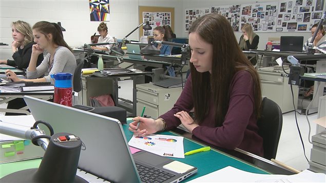 Des étudiants en classe