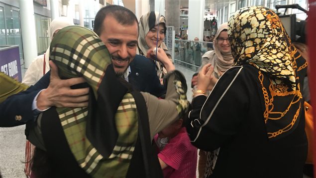 Salim Alaradi à son arrivée à l’aéroport international Pearson de Toronto