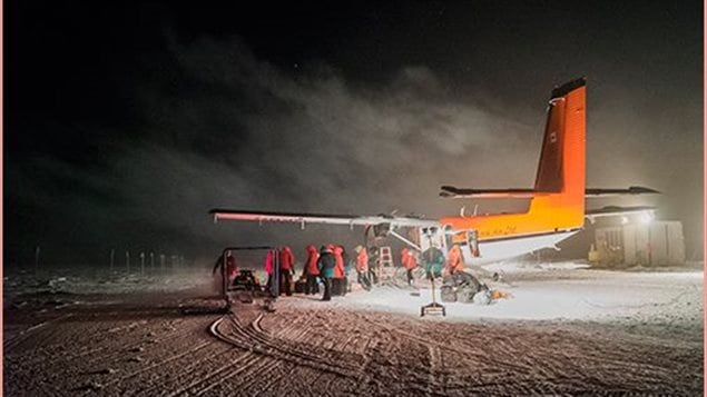  Crew members of Canadian-operated rescue prepare for a daring medical evacuation of two sick workers at NSF’s Amundsen-Scott South Pole Station.