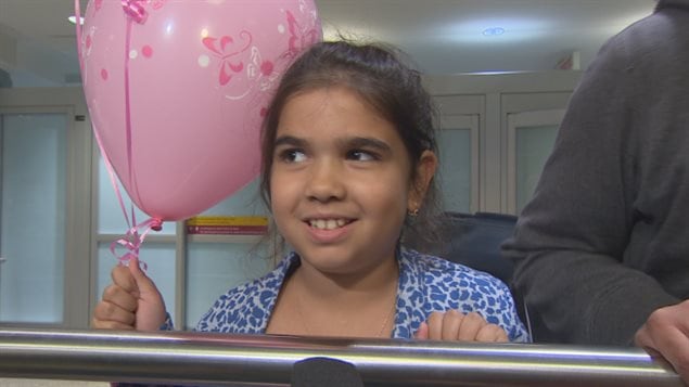  Viktoria (Lulu) Pusuma, 7, says she’s excited about finally going to school in Canada, something she couldn’t do when she and her family took refuge in a Toronto church while in exile from Hungary. (CBC)