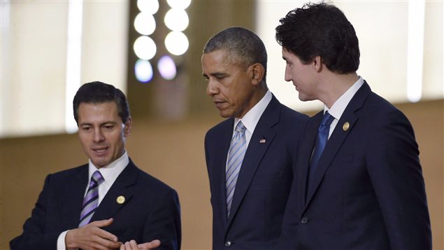 U.S. President Barack Obama and Mexico’s President Enrique Pena Nieto, left, will attend a Three Amigos summit with Prime Minister Justin Trudeau in Ottawa this week. 