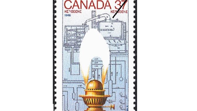 In 1988, Canada Post issued a 37-cent stamp featuring the invention of kerosene with a lamp burner over a blueprint design of Gesner’s distillation invention which was easily modified fro crude and gave birth to the petroleum industry.