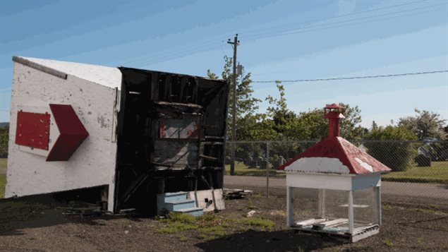 The digby Pier lighthouse lay somewhat neglated in Digby’s public works storage yard for years, until work began to restore it this year.