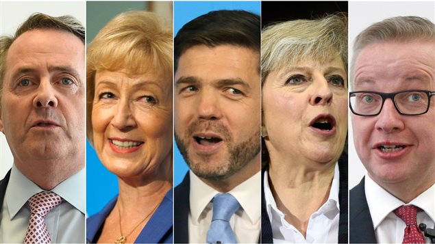 Liam Fox, Andrea Leadsom, Stephen Crabb, Theresa May y Michael Gove.