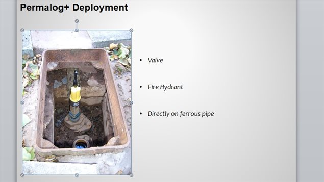 The small noise loggers are readily attached to easily accessible shutoff valves, fire hydrants, or directly on to metal pipes before installation into the ground.