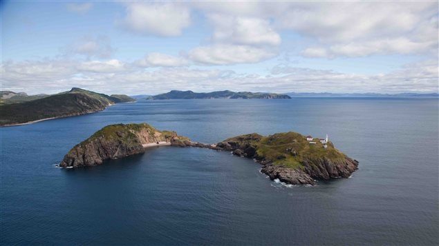 The St. Jacques Island Lighthouse, also known as the Fortune Bay Lighthouse, is a 12 metre (39 foot) white, cylindrical, cast-iron tower built in 1908. Its spectacular setting on a steep 30-metre cliff, and the lack of vegetation surrounding it, make the lighthouse highly visible from all around the bay.