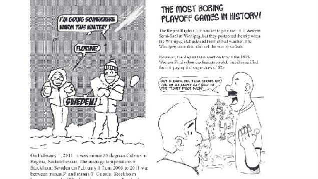 Two of the pages from *Strange Saskatchewan*