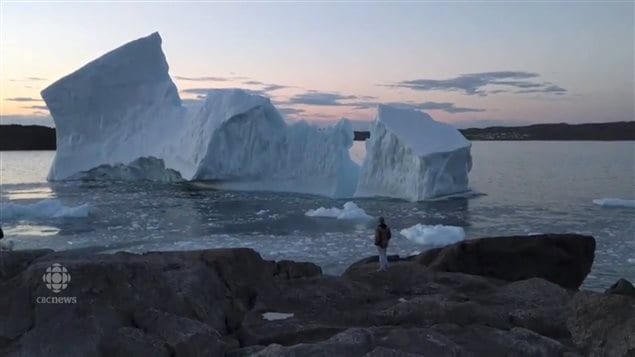 A huge chunk sheared off this iceberg off Canada’s east coast just after St. Anthony resident David Elgar started videotaping.