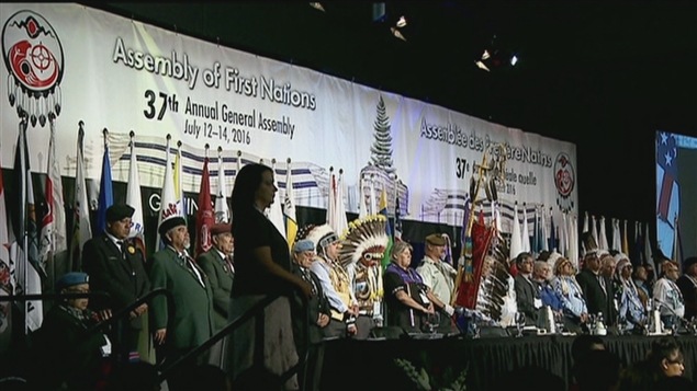 Inauguración de la trigésimo séptima Asamblea General Anual de las Primeras Naciones de Canadá.  