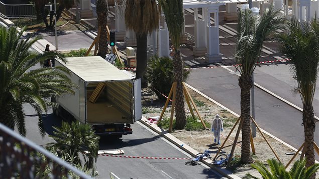 Le camion de l'auteur de l'attentat à Nice Le camion de l'auteur de l'attentat à Nice