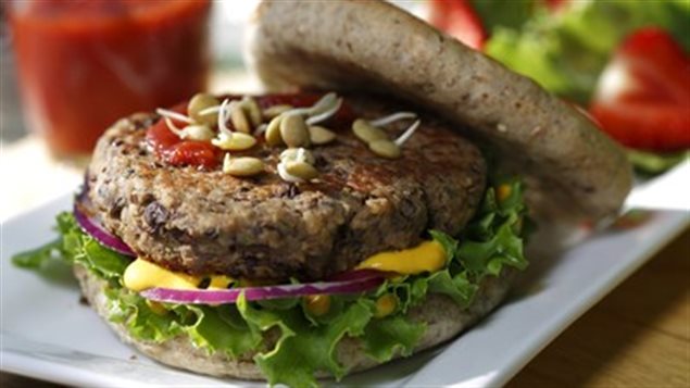 One of Anita Stewart’s suggestions for a Canadian food to make on Food Day Canada (July 30), a Spicy Black Bean Burger (Recipe below)