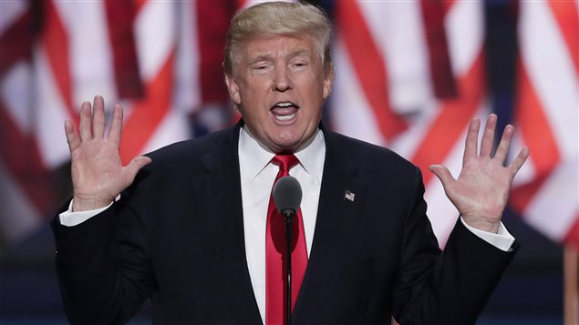 Donald Trump pendant son discours d’investiture en tant que candidat du Parti républicain (21 juillet 2016)