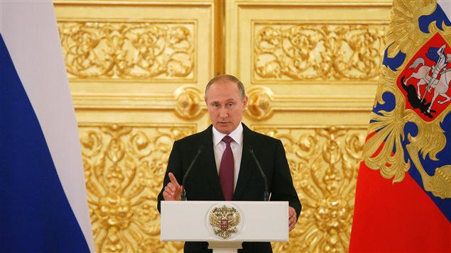 El presidente de Rusia, Vladimir Putin, en el Kremlin, Moscú.