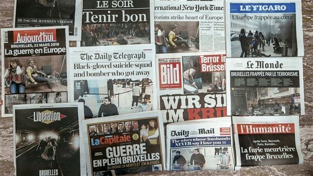 الصحف الاوروبيّة في يوم بعد الهجمات الارهابيّة التي استهدفت مطار بروكسيل