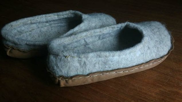 Felted slippers and other textiles are made by artists of the area.