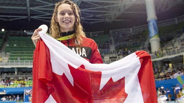 After winning silver, Penny Oleksiak said “getting to see that you medalled is just an amazing feeling.”