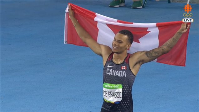 21岁的加拿大短跑选手Andre De Grasse