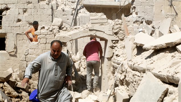 El sector atiguo de Alepo presenta un estado de destrucción casi total.