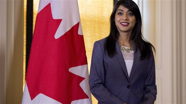 Bardish Chagger, líder del gobierno liberal en la Cámara de los Comunes en Ottawa.