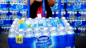 Nestle and other bottling companies make huge profits on water extracted from rivers and wells in Canada,