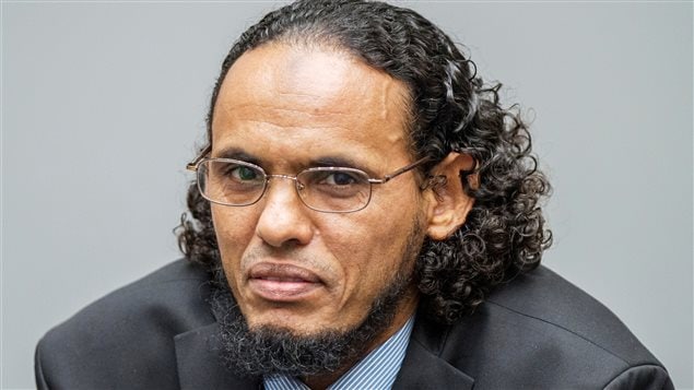 أحمد الفقيه المهدي ماثلاً أمام المحكمة الجنائية الدولية في لاهاي يوم الاثنين.