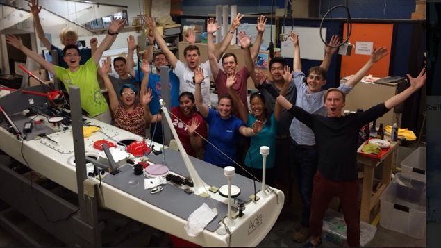 Some of the UBC students who have worked in creating the autonomous sailboat over the past several years.