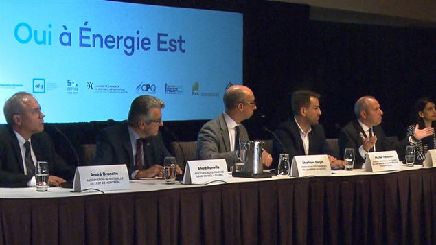 Conférence de presse d’une coalition d’acteurs patronaux et syndicaux qui appuient le projet d’Énergie Est