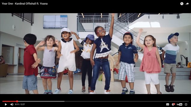 Patients rock a video marking the first year of a $10-million dollar fundraising campaign for the Montreal Children’s Hospital by hockey player P.K. Subban.