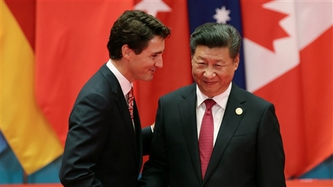 Le premier ministre Justin Trudeau avec le président chinois Xi Jinping
