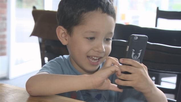 Joshua Casino is six and while he likes to play Pokemon Go, his father told CBC news he is ‘a bit young for a cellphone.’